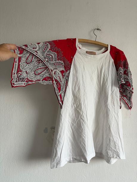 Twinset m znackove boho tricko vlajucimi rukavmi, twinset,m
