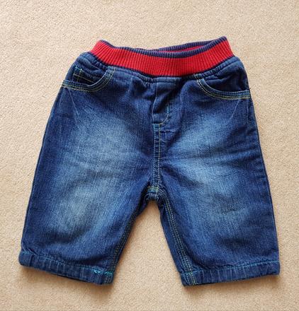 Rifľové zateplené nohavice pre novorodenca, bluezoo,56