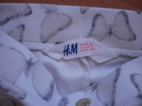 Motýlikové hm džeginsy, h&m,98