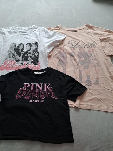 Tricka kr rukav black pink 10e, 152