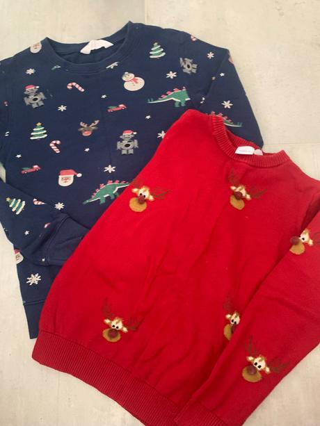 Vianocna mikina-svetrik, h&m,134