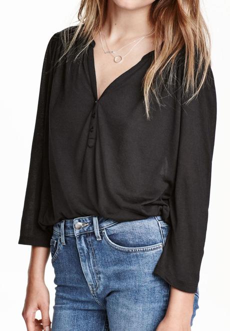 Čierne tričko h&m, h&m,m