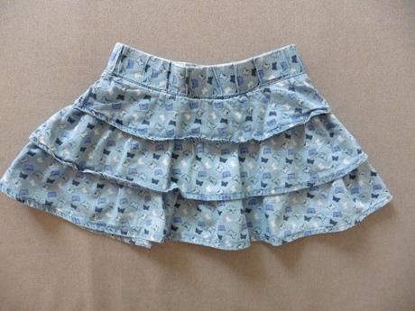 Volánová rifľová suknička, lupilu,92