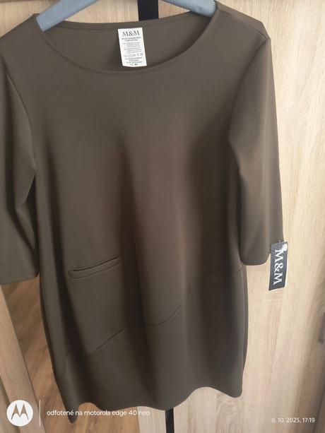 Olivovo zelené šaty, 44