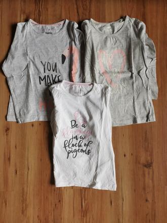 Dievčenské tričká lupilu, v. 110/116, 3 ks, lupilu,116