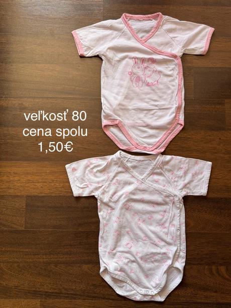 Dievčenské body krátky rukáv, 80