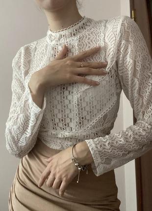 Čipkovaná blúzka h&m, veľ. s/m, h&m,38
