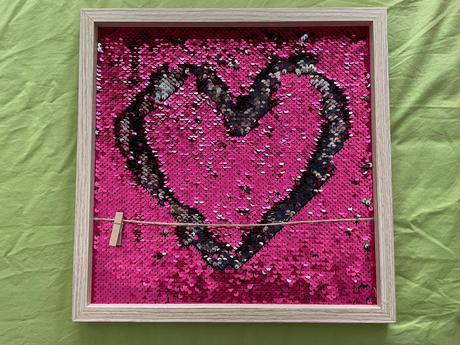 Nastenka flitrova, ruziva 33,5x33,5 cm, 