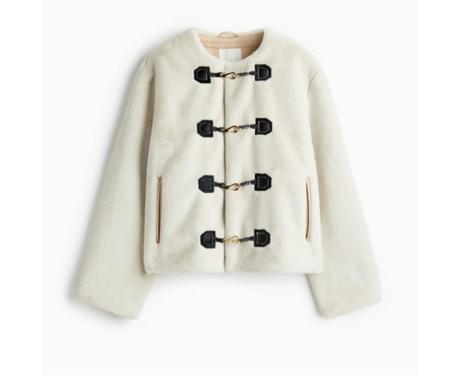 Hrubý nenosený moderný kabát, h&m,s