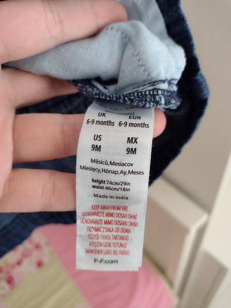 Letná rifľová sukňa na traky, f&f,74