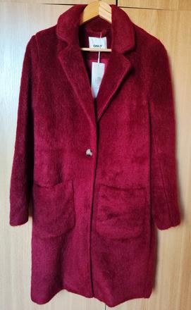 Bordový kabát, only,s