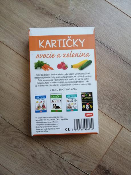 Kartičky ovocie zelenina,