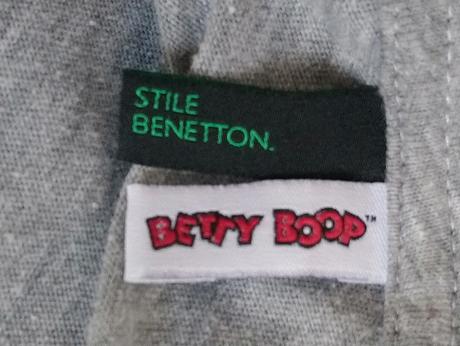 Dámske sivý top betty boop, benetton, benetton,s