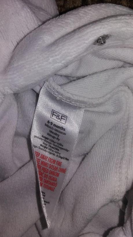 Hrubší biely overal, f&f,74