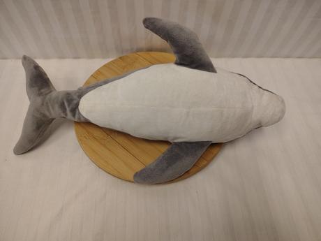 Veľký plyšový sivo biely delfín, 50 cm, 