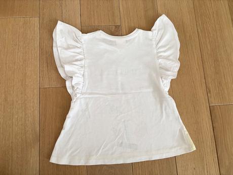 Krasne tricko zara s volanovymi rukavmi, zara,110