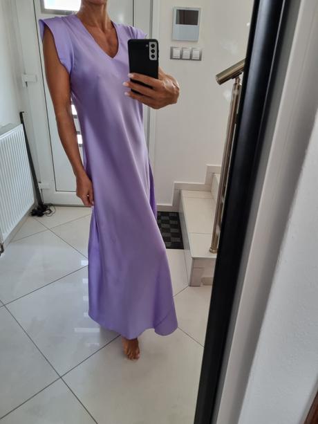 Saténové maxišaty, s