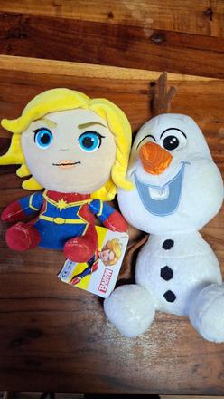 Plyšové hračky,  olaf + marvel figúrka, 