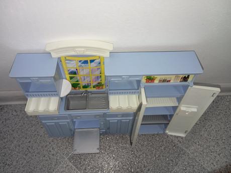 Modrá kuchynka pre barbie, 