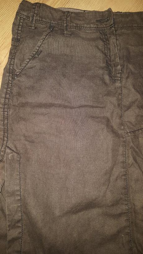 Hnedá ľanová sukňa, esprit,38