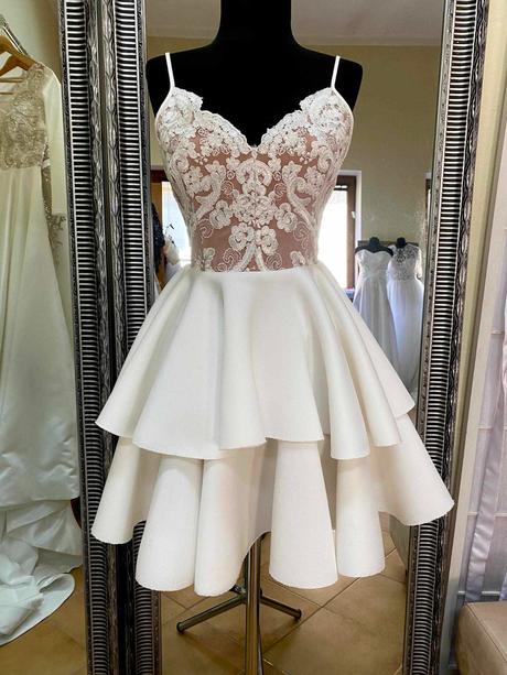 Krátke biele šaty veľ. xs, xs