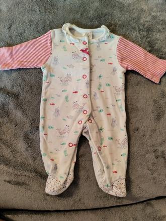 Prúžkovaný overal/pyžamko, f&f,50