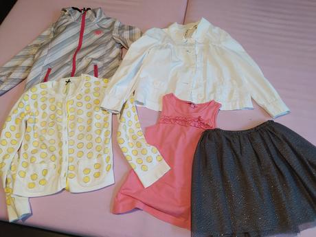 Bunda crivit, sukňa, svetrik mayoral,velk.122, 104–116