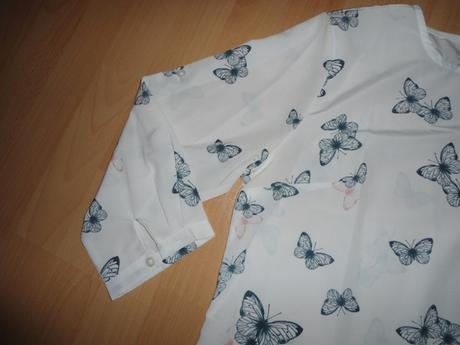 Biela bluzka motylik, m