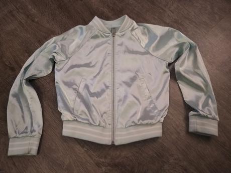 Saténová bombera, h&m,140
