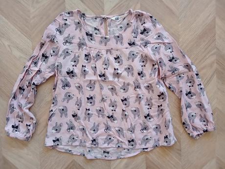Zajačiky košieľka, h&m,134