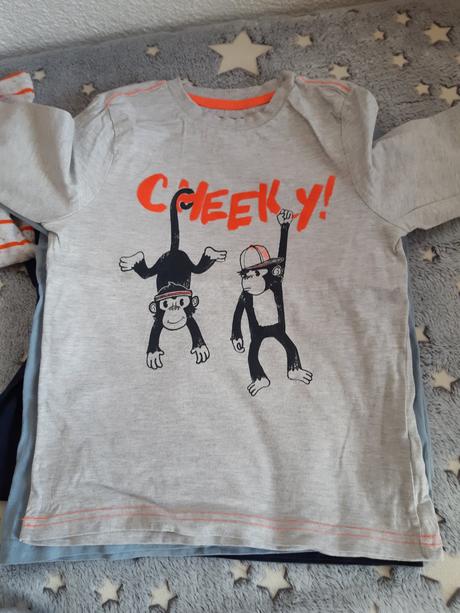 Tričká dlhý rukáv 8ks, f&f,116