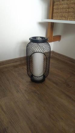 Svietnik ikea aj so sviečkou,