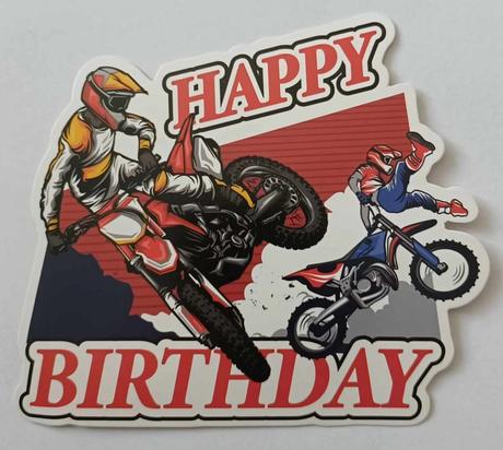 Tortový zápich motorky cross (13ks)- tz-104,