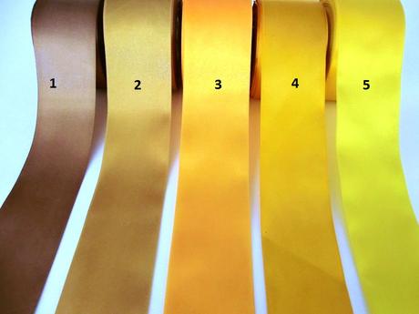 Saténové stuhy 50 mm - zlato žlté odtiene, 