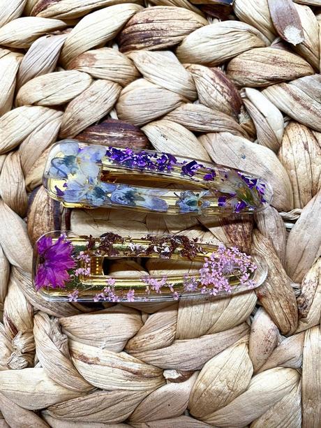 Ručne vyrobené živicové sponky do vlasov, 