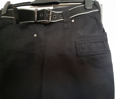 Nohavice čierne športove 3/4 velkost 38, m