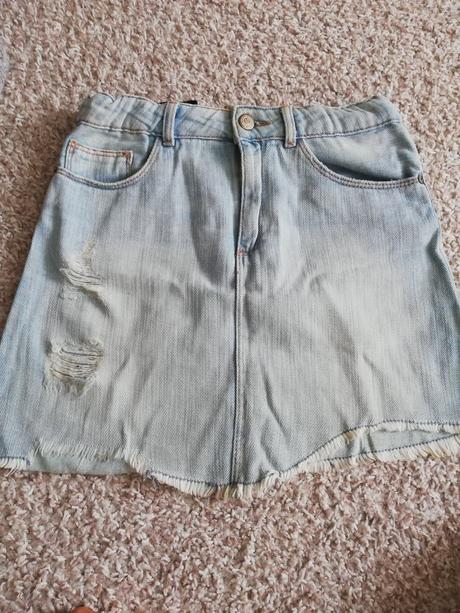 Riflová sukňa, zara,152