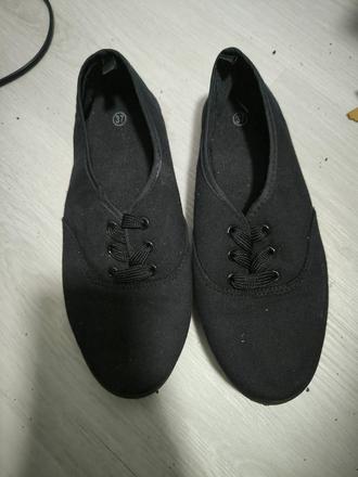 Nové plátené čierne letné tenisky veľkosť 37, cena, deichmann,37