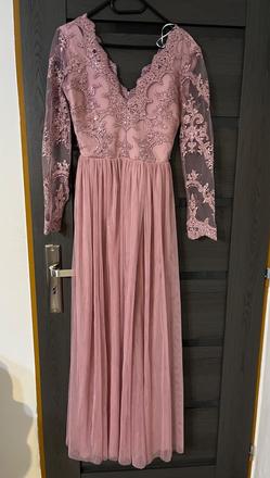 Ružové spoločenské šaty, xs