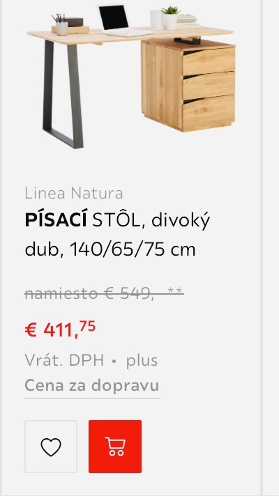 Písací stolík linea natura z xxx lutz,