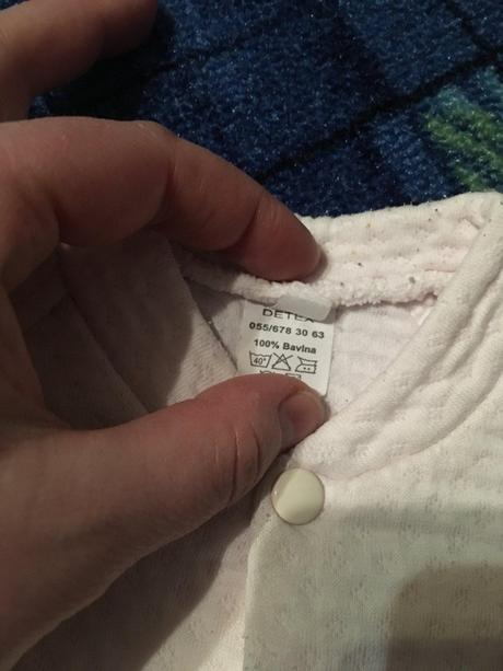 Krásny kabátik bledo ružový 62/68, detex,68