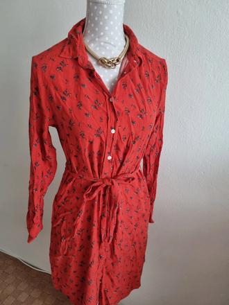 Červené košeľové šaty gant s opaskom 38, gant,38