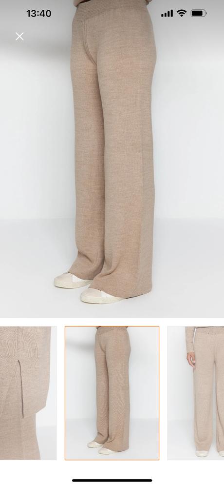 Pletený nohavicový komplet set, s