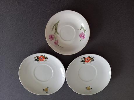 Retro dezertné tanieriky - 3 ks,