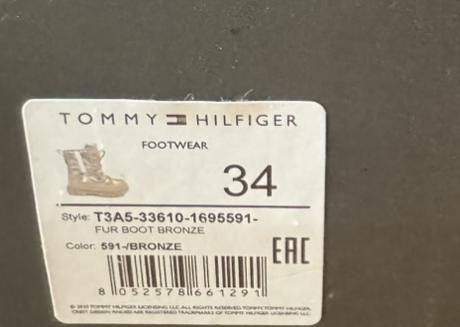 Detské zimné topánky tommy hilfiger, tommy hilfiger,34