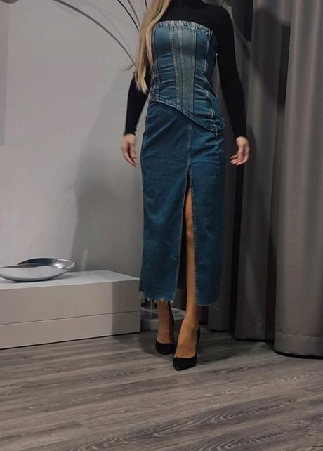 Denimové šaty, zara,xs