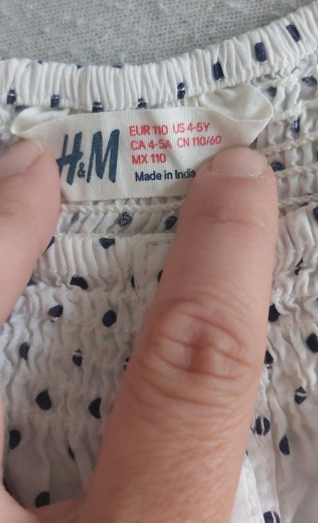 Letná blúzka bodkovaná h&m 110, h&m,110
