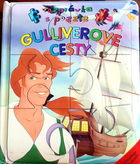 Kniha s puzzlem guliverove cesty,
