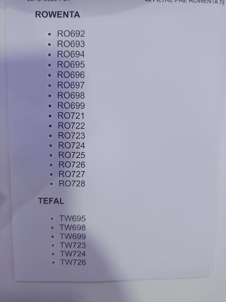 Filtre rowenta, rowenta