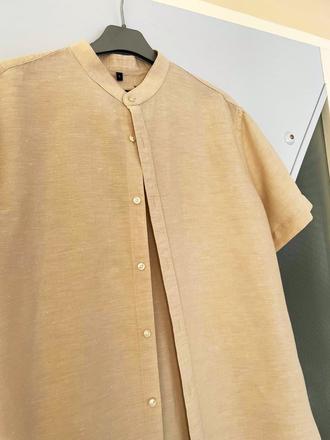 Ľanová košeľa so stojačikom, xl